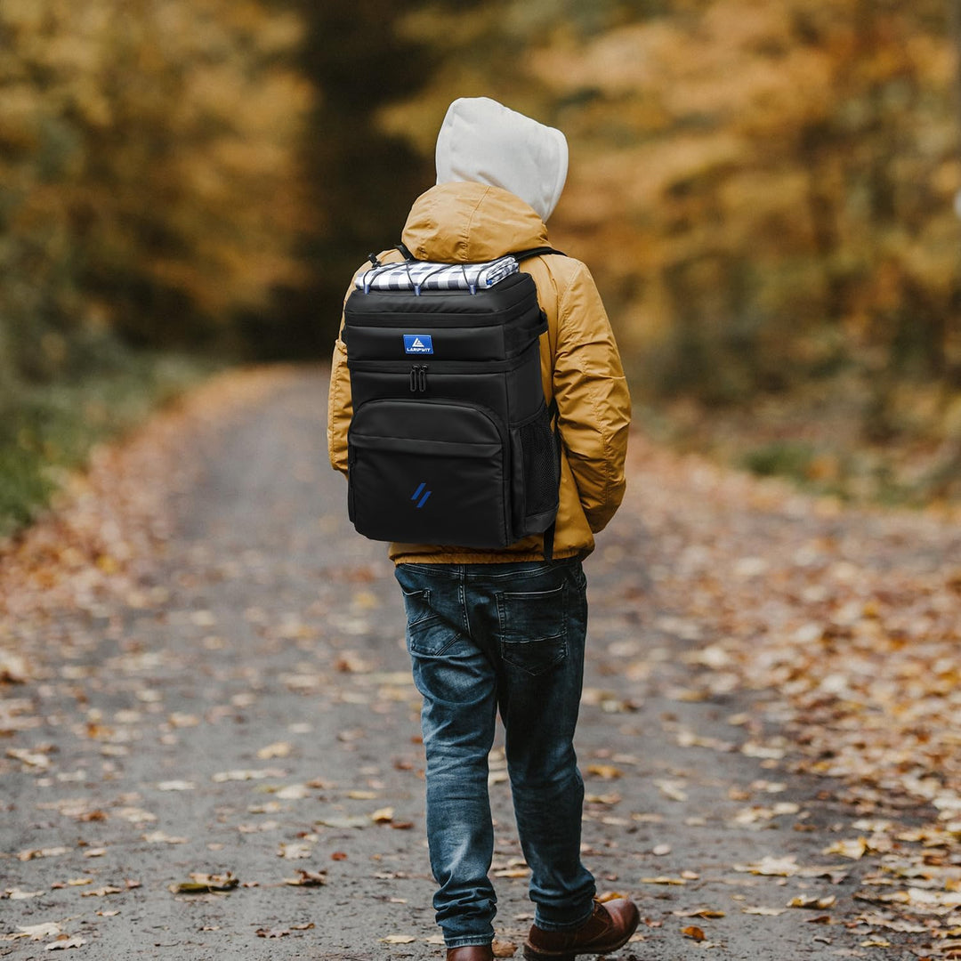Laripwit Kühlrucksack 54 Dosen Thermo Kühltasche Rucksack Gross Isolierte Doppeldeck mit Kühlfach fü
