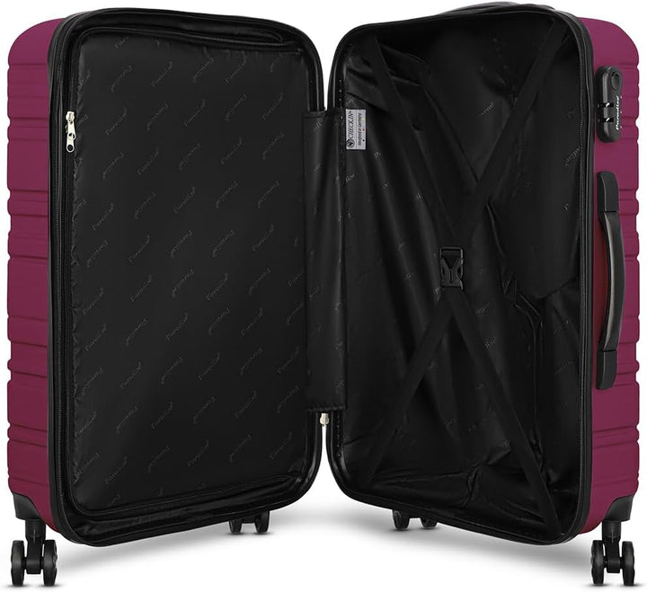 CHECK.IN Paradise Kofferset - 3-teilig | Koffer gross und Handgepäck-Trolley aus ABS-Material mit Za