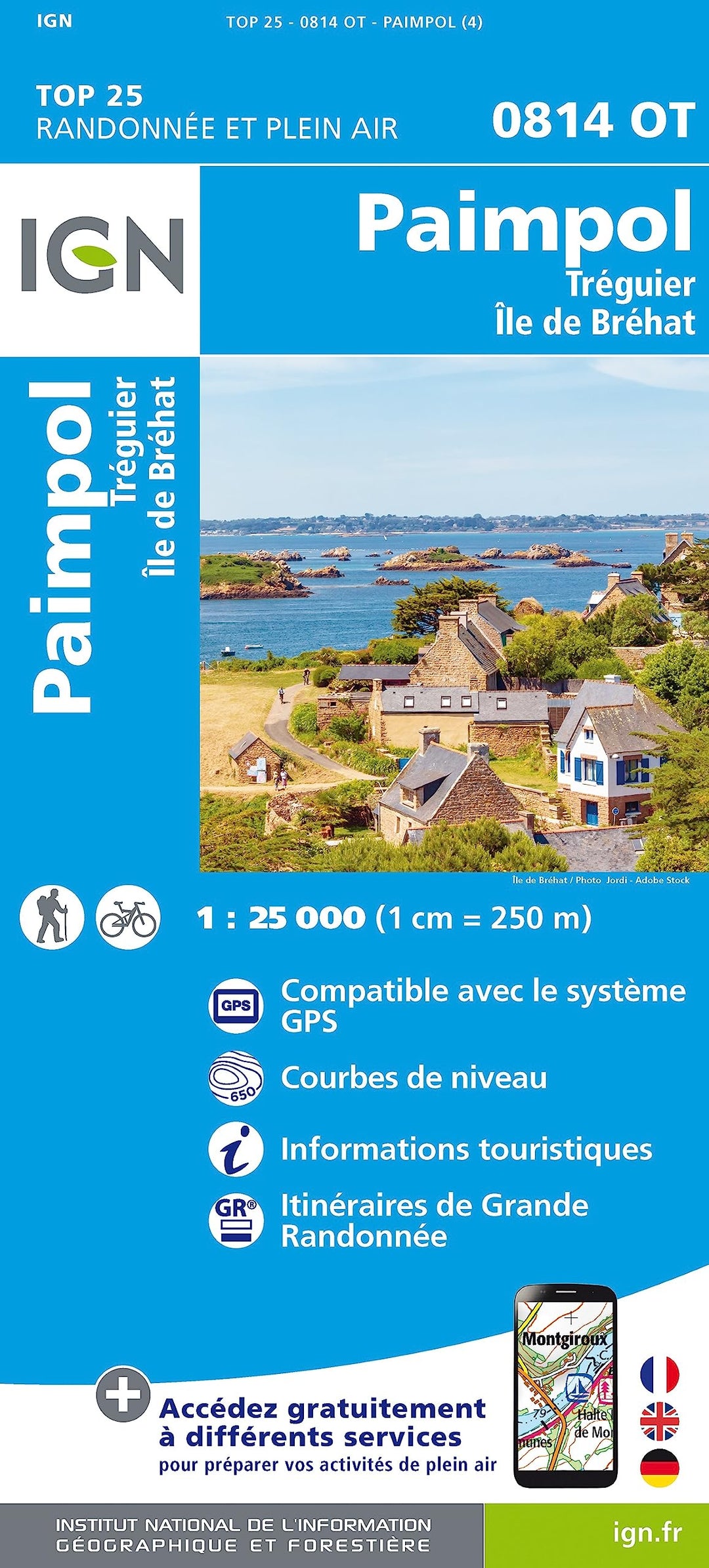 Paimpol Treguier -Ile de Brehat 1:25 000 (TOP 25), Karte