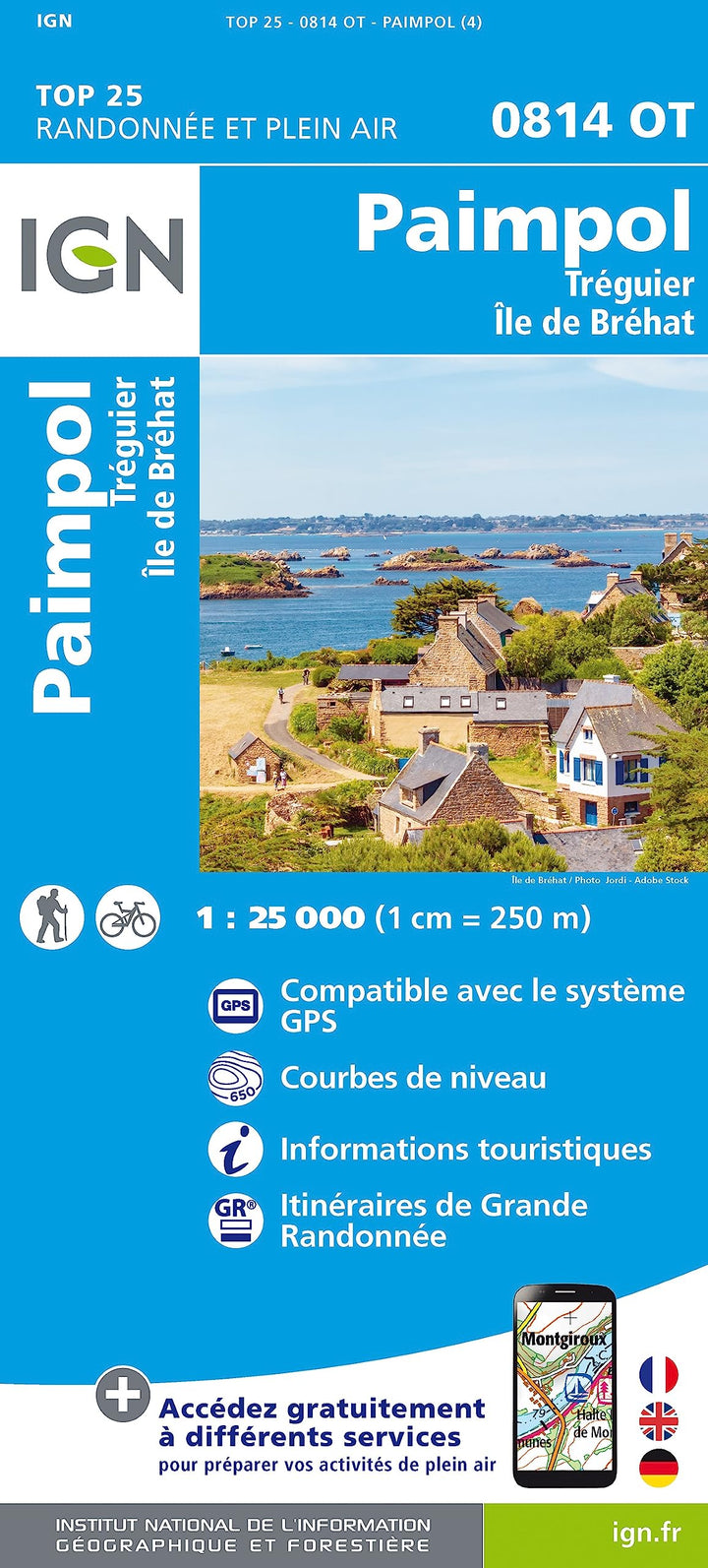 Paimpol Treguier -Ile de Brehat 1:25 000 (TOP 25), Karte