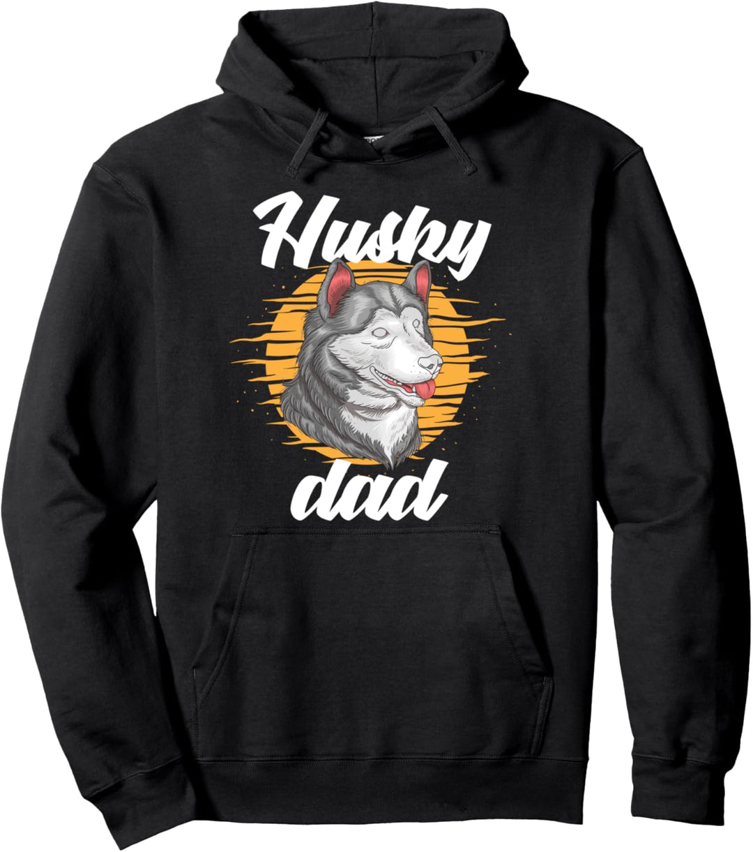 Husky Papa Sibirischer Schlittenhund Vatertag Husky Pullover Hoodie