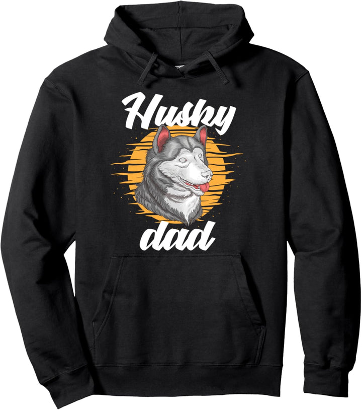 Husky Papa Sibirischer Schlittenhund Vatertag Husky Pullover Hoodie