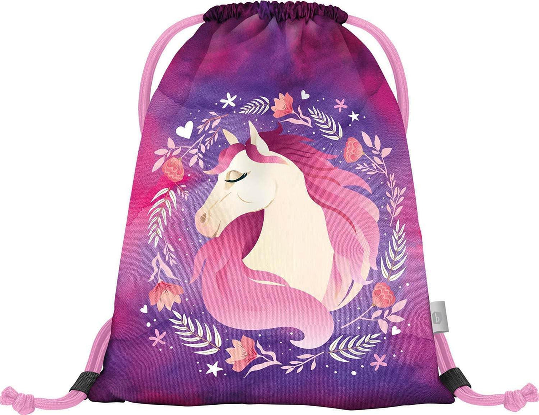 Baagl Schulranzen Mädchen Set 3 Teilig (Zippy Schultasche für 1. Klasse, Mäppchen, Turnbeutel), Grun