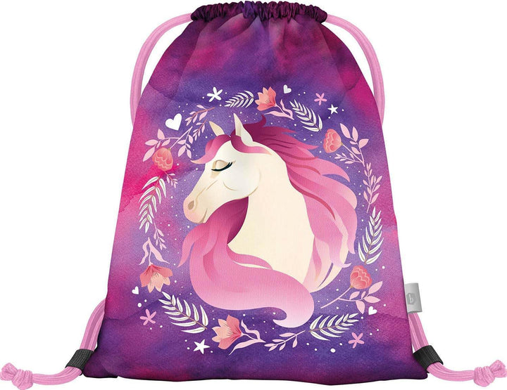 Baagl Schulranzen Mädchen Set 3 Teilig (Zippy Schultasche für 1. Klasse, Mäppchen, Turnbeutel), Grun
