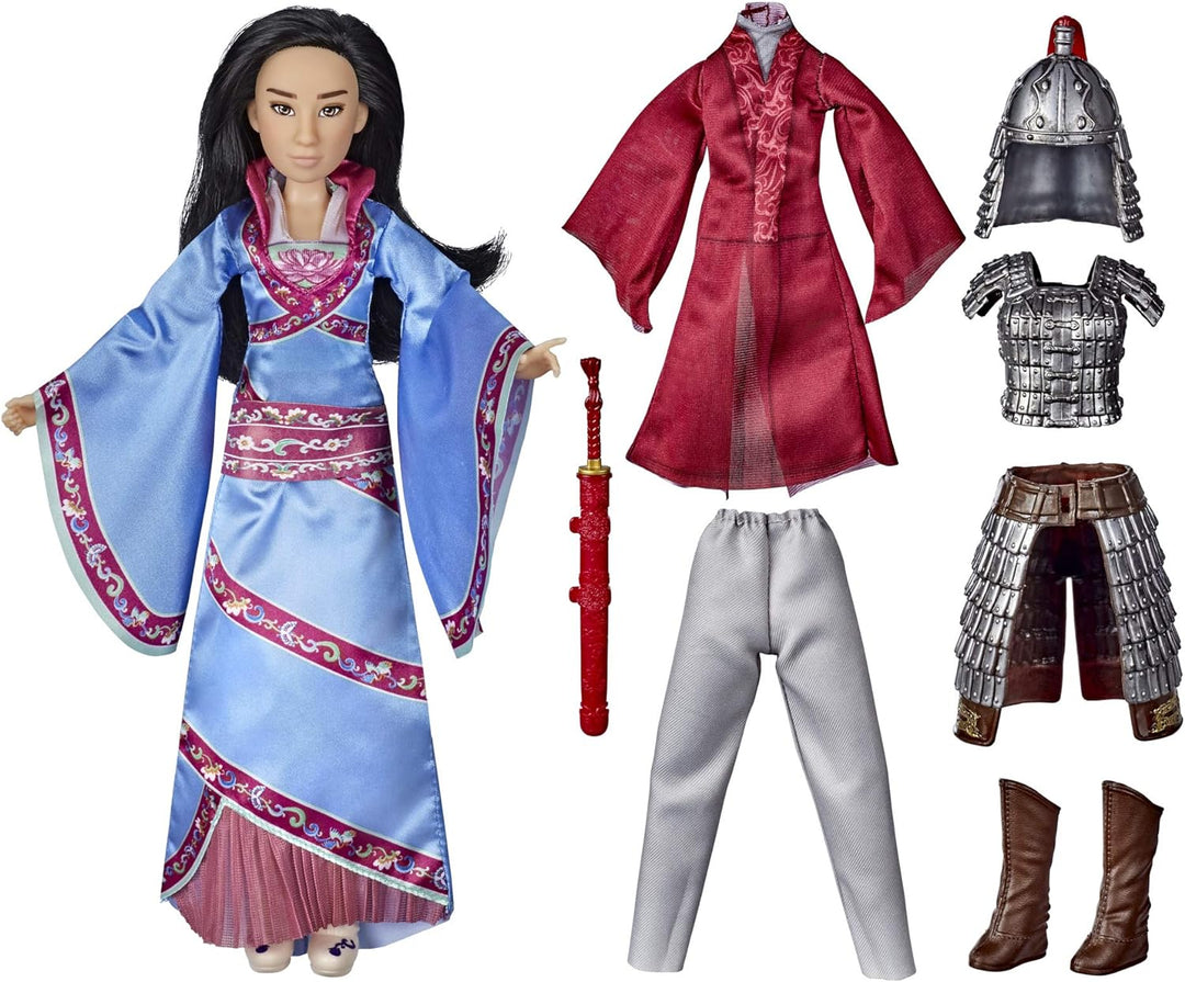 Disney Mulan Two Reflections Set, Modepuppe mit 2 Outfits und Zubehör, Spielzeug inspiriert von Disn