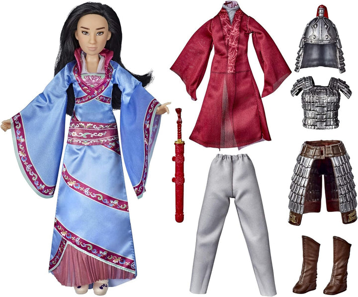 Disney Mulan Two Reflections Set, Modepuppe mit 2 Outfits und Zubehör, Spielzeug inspiriert von Disn