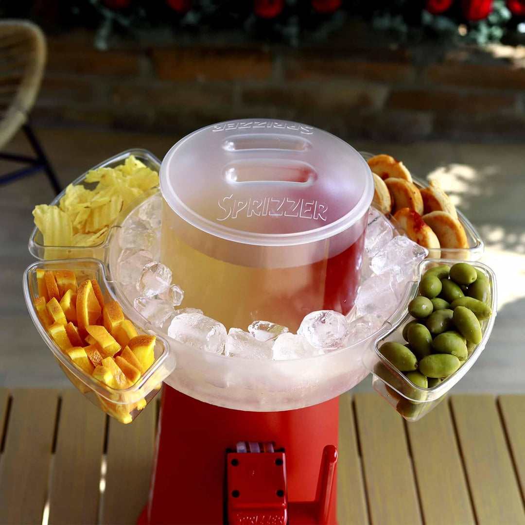 Sprizzer - Set Aperitif 4 Transparente Schalen für Snacks und Lebensmittel, zum Anbringen am Behälte