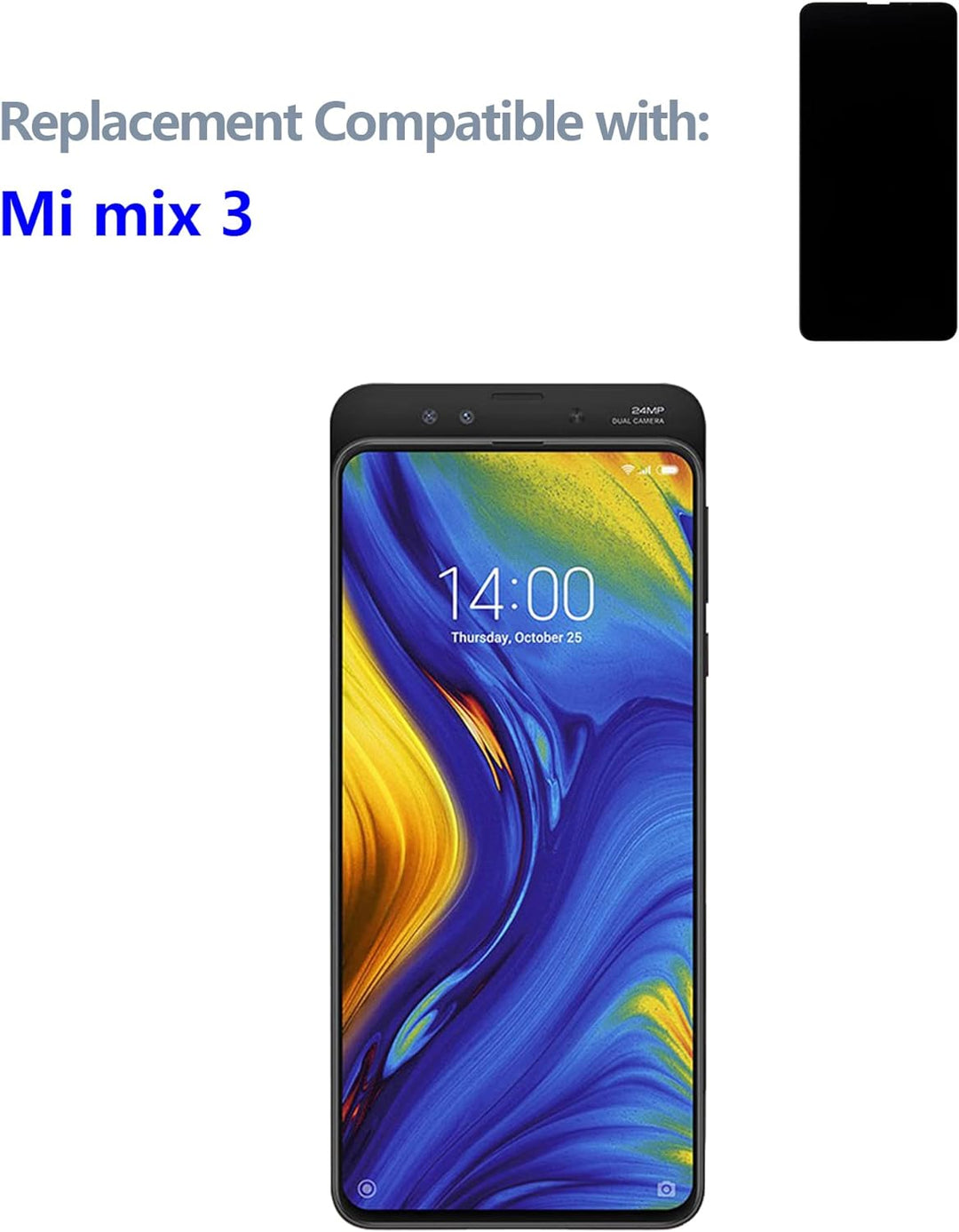 swark TFT Kompatibel mit Mi A3 / Mi CC9e M1906F9SH, M1906F9SI (Schwarz Ohne Rahmen) LCD Display Touc