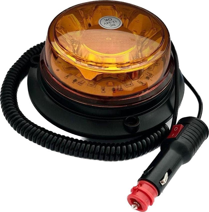 LED Rundumleuchte 4 Blitzmuster 12V 24V ECE R65 R10 E9 Magnet f. PKW LKW Traktor Magnet 2 Stücke set