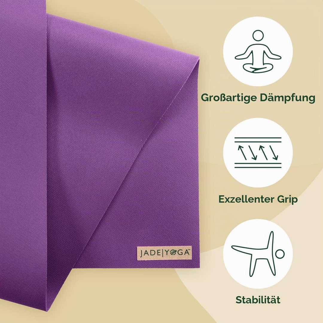 JADE YOGA - Harmony Yoga Mat - Yoga Mat Designed to Provide A Secure Grip to Help Hold Your Pose vio