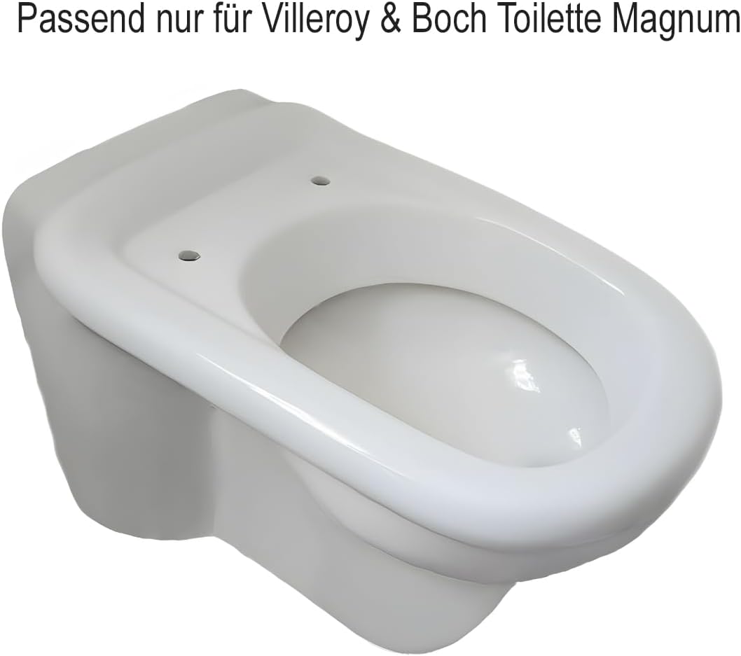 Grünblatt WC Sitz 515239 passend für Villeroy &amp; Boch Toilette Magnum, Absenkautomatik und abnehmbar