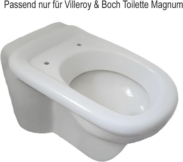 Grünblatt WC Sitz 515239 passend für Villeroy &amp; Boch Toilette Magnum, Absenkautomatik und abnehmbar