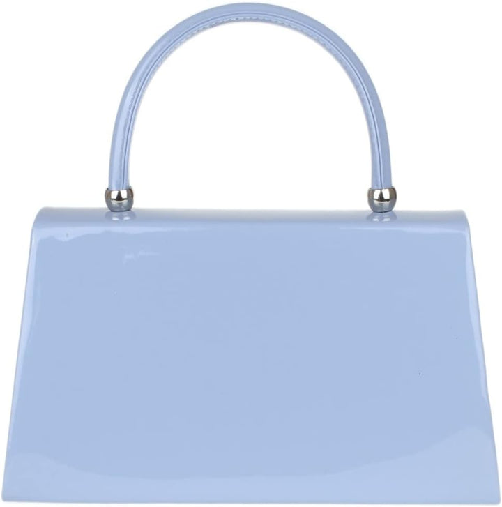 Girly Handbags Lack-Clutch-Tasche, Handtasche, kleines Hartschalenetui für Damen Baby Blau, Baby Bla