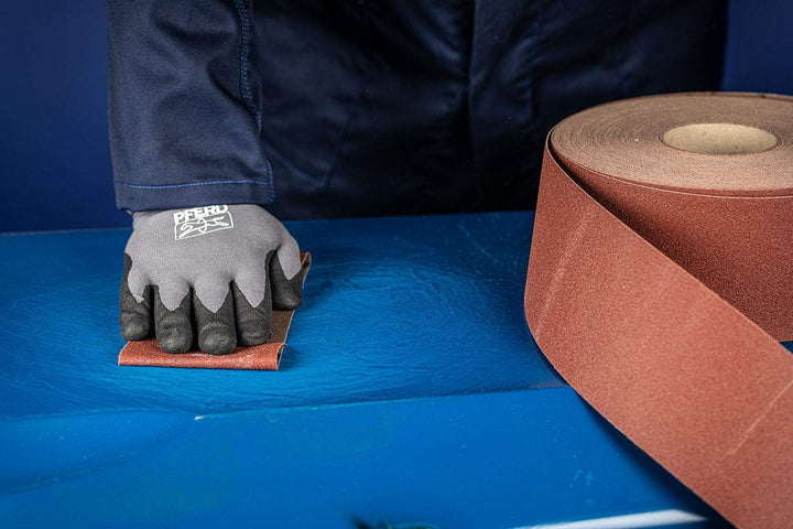 PFERD Schleifbandrolle | Gewebe, 100mm x 50m, Korund A320 | 45016332 – für universelle Anwendung Gew