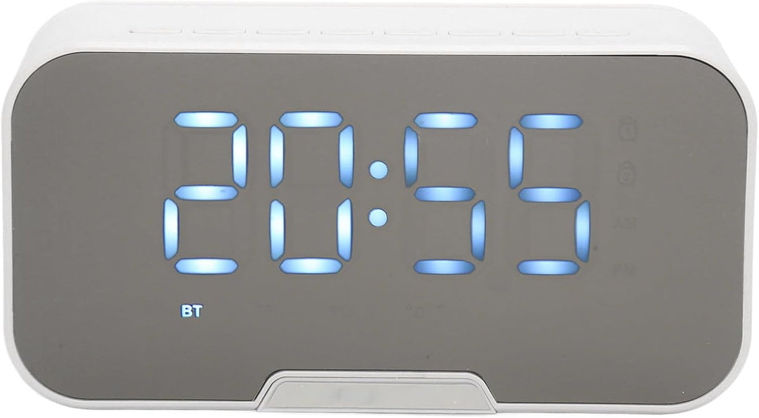 Bluetooth Lautsprecher mit Digitalem Wecker, Multifunktionaler Spiegel Wecker Lautsprecher mit UKW R