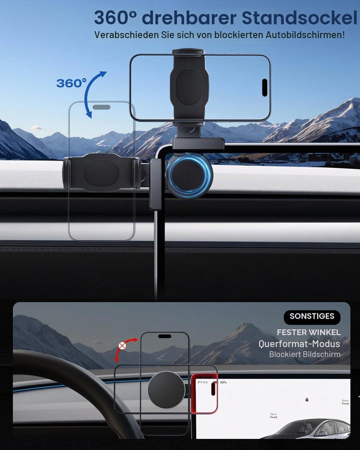 Handyhalterung für Cupr 12,9 Zoll Display, Cupra Formentor, Leon MK4, Born, Terramar 2024-2026 Mini