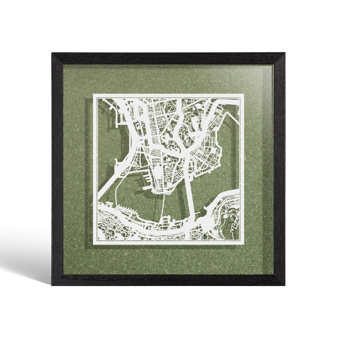 O3 DESIGN STUDIO - Marco de Papel para mapas, 22,8 x 22,8 cm, en Caja de Regalo, Fondo, autocambiant