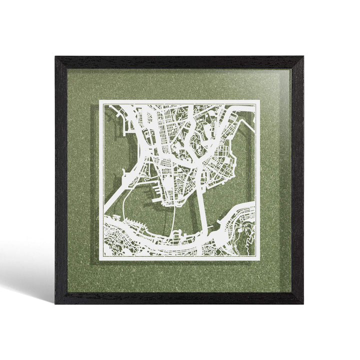 O3 DESIGN STUDIO - Marco de Papel para mapas, 22,8 x 22,8 cm, en Caja de Regalo, Fondo, autocambiant