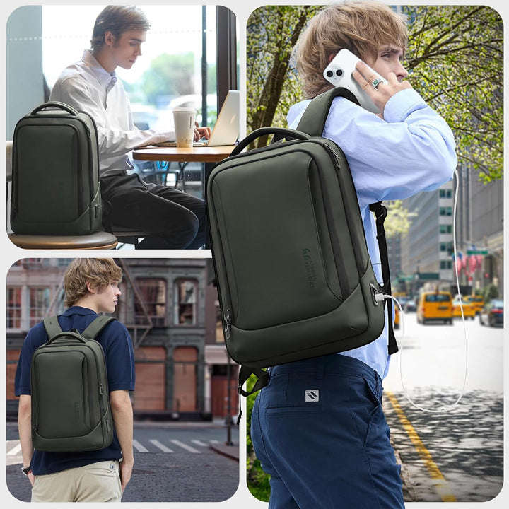 Laptop Business Rucksack Herren mit laptopfach mit USB-Ladeanschluss Diebstahlsicher Handgepäck Tage