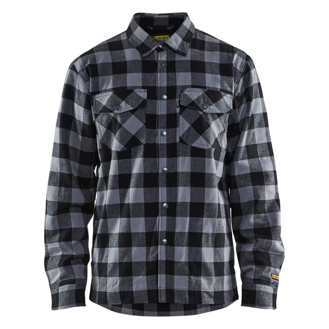 Blakläder Flannel-Hemd gefüttert Grösse, 1 Stück, Dunkelgrau/Schwarz