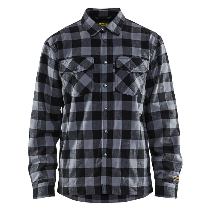 Blakläder Flannel-Hemd gefüttert Grösse, 1 Stück, Dunkelgrau/Schwarz