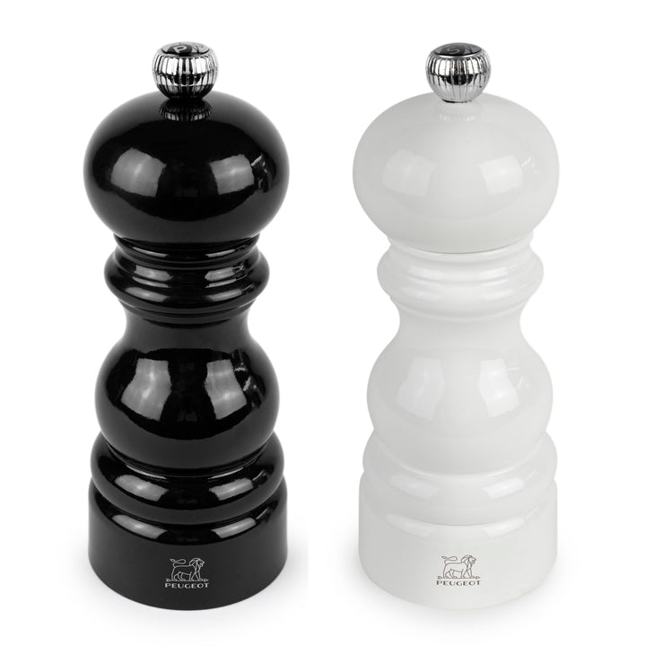 PEUGEOT – Duo Paris – Pfeffermühle + Salzmühle 15 cm – Klassische Einstellung – Aufbereitetes Holz m