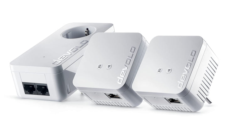 Devolo dLAN 550 WLAN-Netzwerk-Set, Powerline NL, Ethernet/LAN, WLAN, Weiss 3-teilig, Adapter Netzwer
