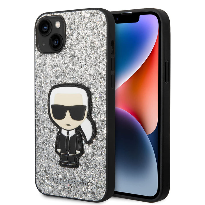 KARL LAGERFELD KLHCP14MGFKPG Hülle für iPhone 14 Plus 6,7" hardcase Silber/Silve