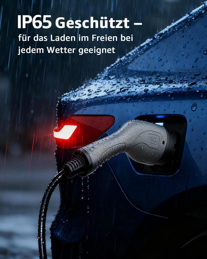 bokman Typ 2 Ladekabel, Modus 3 / 16A / 11 kW / 3-Phasig / 5 Meter, Typ 2 auf Typ 2 EV Ladekabel für