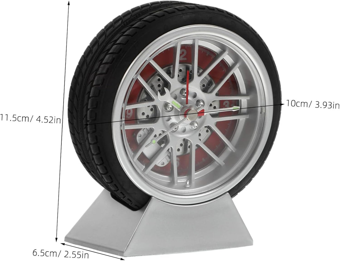 MAGICLULU Auto Reifen Uhr Schlafzimmer Dekor Wecker Vintage Schreibtisch Für Garage Zimmer Land Küch