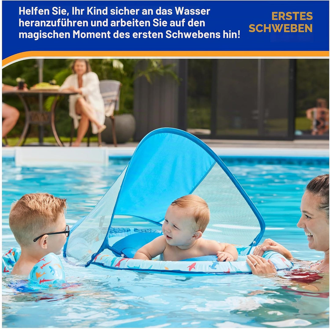 Swimways Baby Spring Float, Baby Pool Float with Canopy & UPF Protection, Swimming Pool Accessories