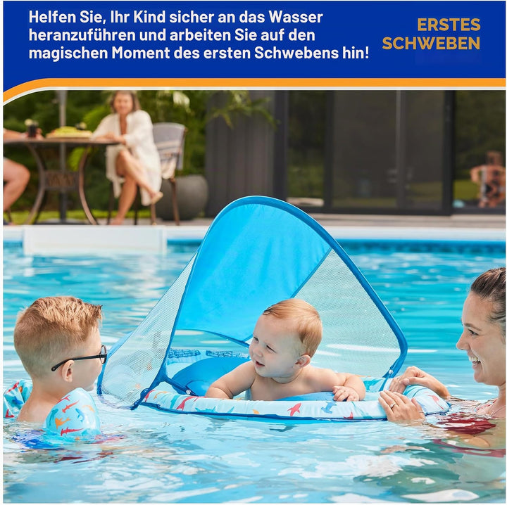 Swimways Baby Spring Float, Baby Pool Float with Canopy & UPF Protection, Swimming Pool Accessories