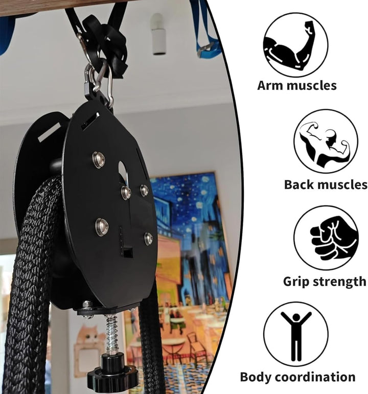 Endlosseiltrainer für Das Heim-Fitnessstudio,Seilzugmaschine für Rücken-,5-30 kg Einstellbarer Wider