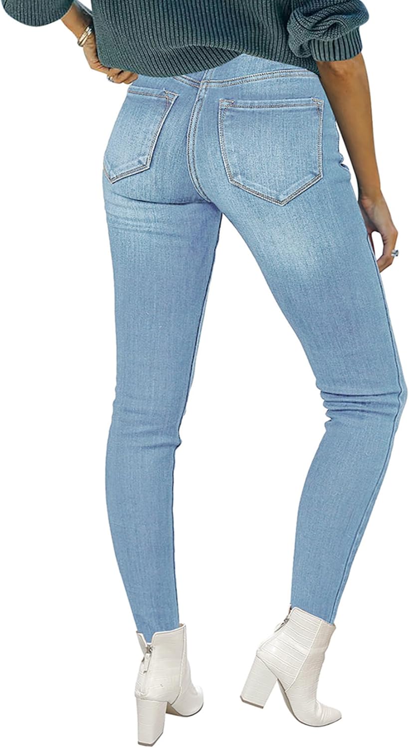 Skinny Jeans Damen High Waist Thermo Jeans Damen Winter Gefütter Thermo Jeans Leggings Damen Stretch