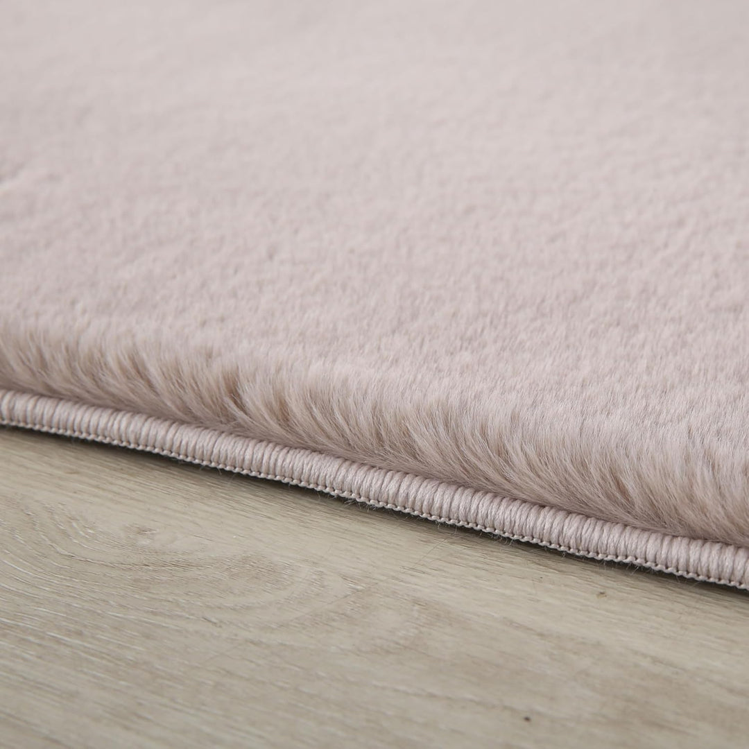 Weicher Hochflor Teppich Wohnzimme Waschbarer Teppich im modernen Stil Unicolor & Einfarbig Läufer T