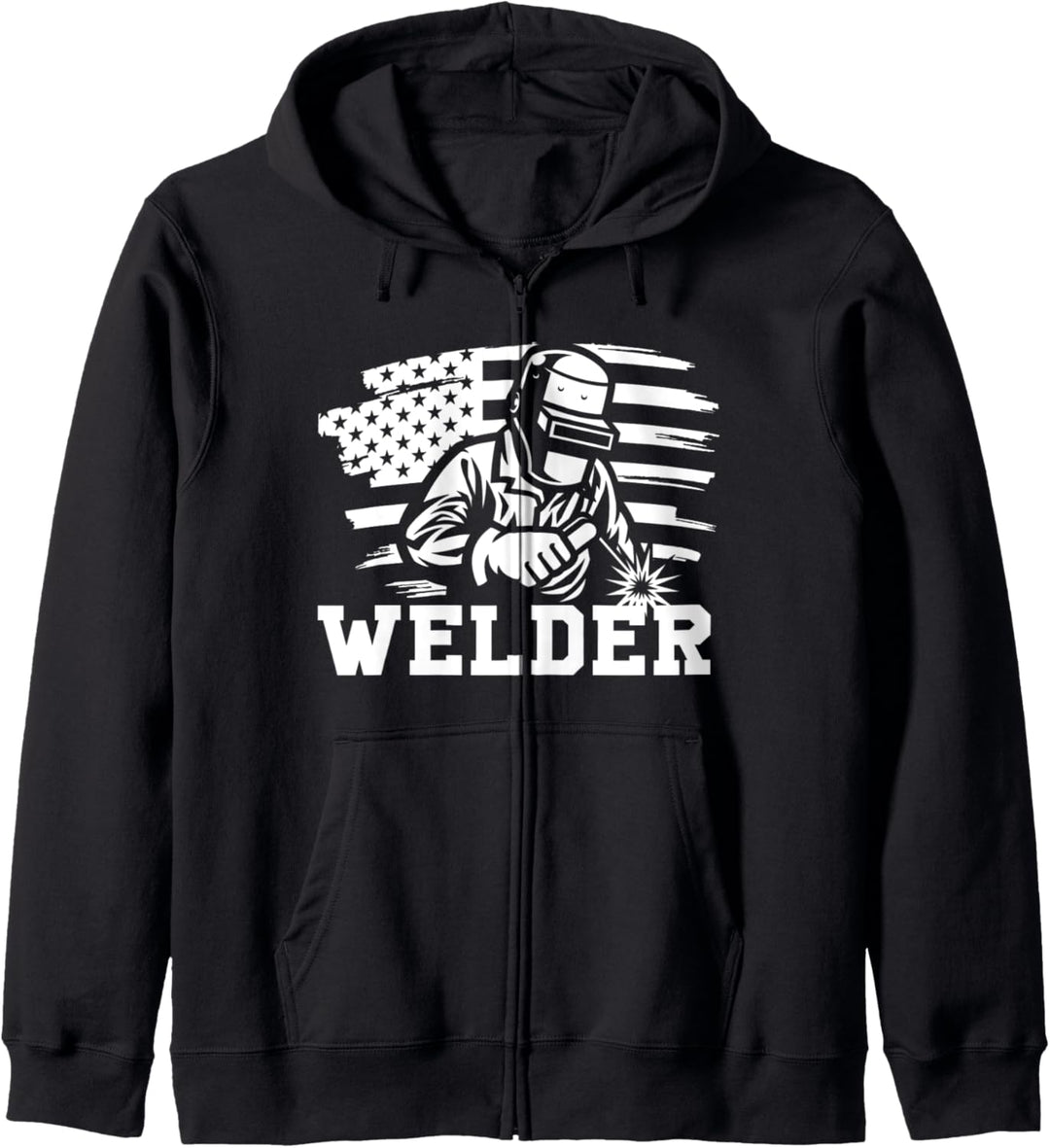 Amerikanische Flagge Handwerk Schweissfachingenieur Schweisser Kapuzenjacke