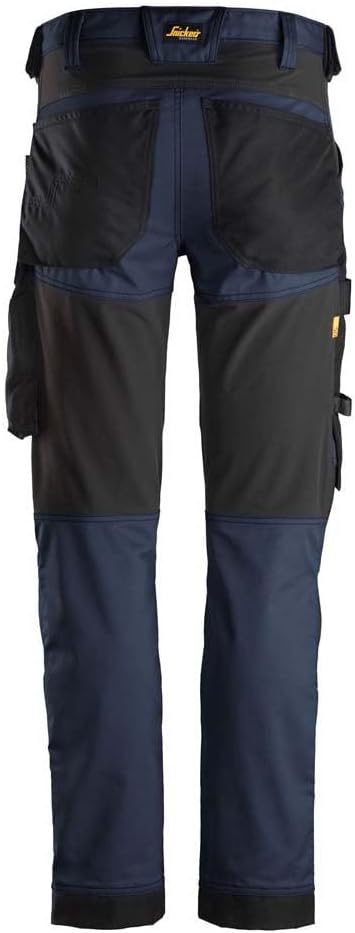 Snickers Workwear Unisex Pantalones Elásticos Azul Marino-Negro Talla AllroundWork Elastische Hose,