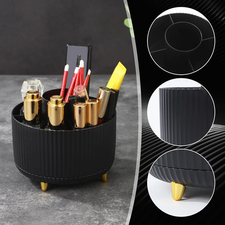 2 Stück Kosmetik Make Up Organizer, 360°Drehbarer Pinsel Organizer,Kosmetikregal Kosmetik Organizers