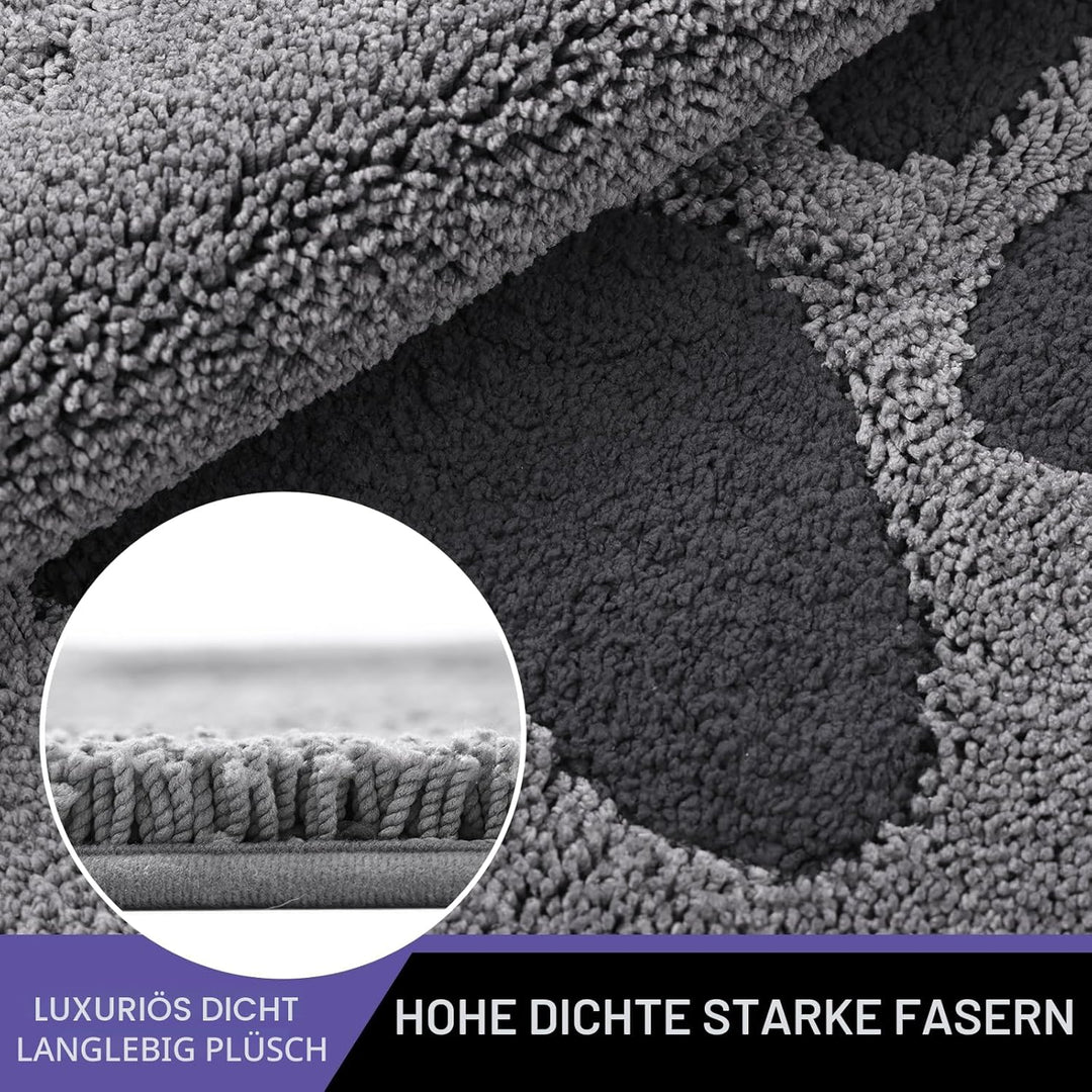 Schmutzfangmatte für Innenbereich 50 x 80 cm, rutschfeste waschbare Matte, niedriges Profil Innentür