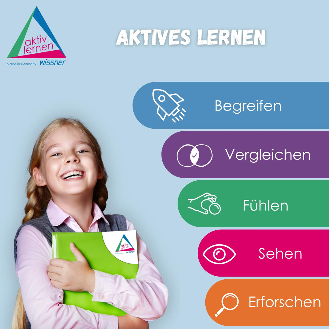 WISSNER® Mathespiel Hunderterraum aus RE-Wood® - Nachhaltiges Lernspiel für Kinder- Made in Germany