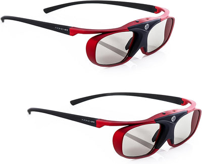 2X Hi-Shock BT Pro Scarlet Heaven aktive 3D Brille kompatibel mit Sony, Samsung 3D TV | komp. mit SS