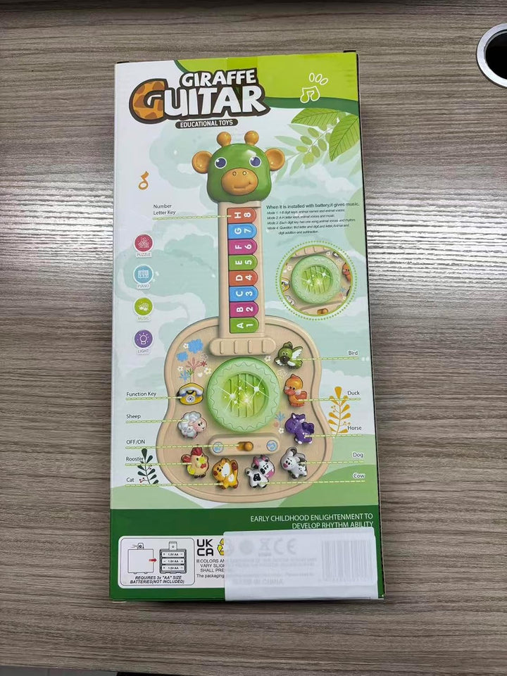 Kinder Gitarre als Spielzeug ab 1 Jahr Junge,Baby Musikspielzeug mit Licht und Sound,Musikinstrument