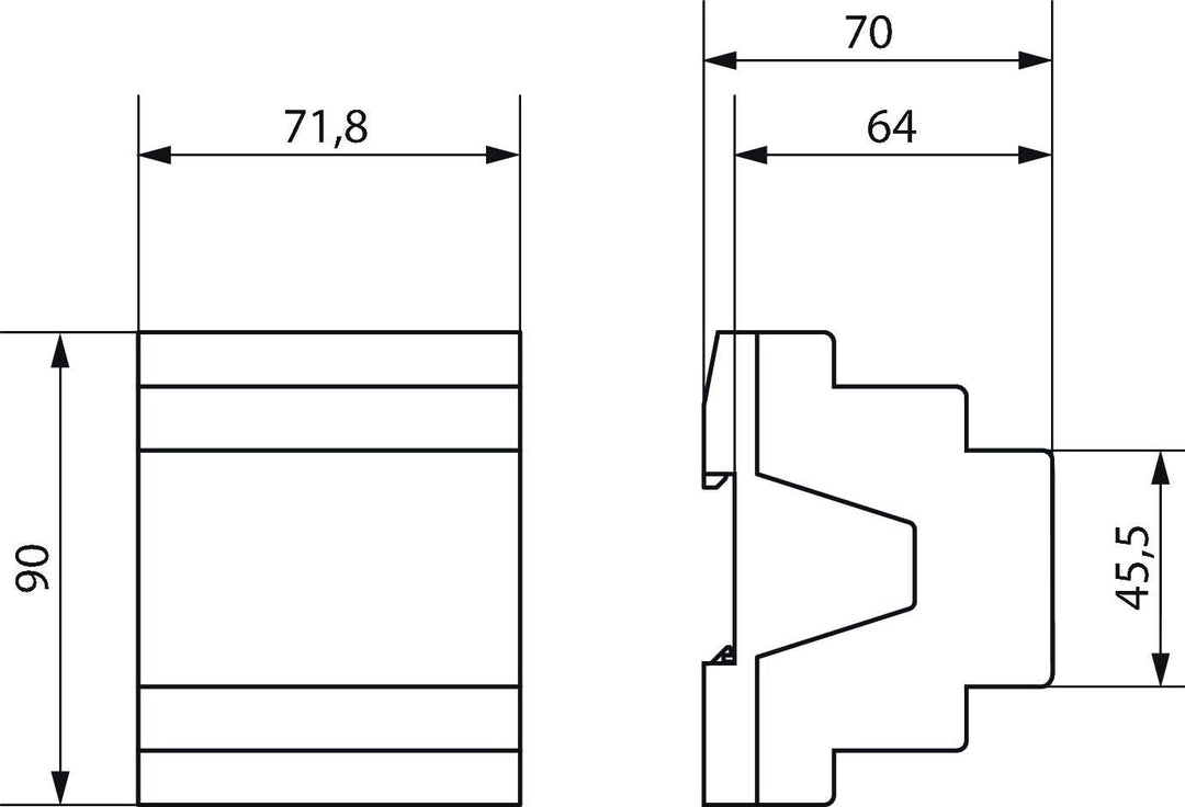 Theben 4930275 DME 2 T KNX 2-fach Universal Dimmaktor Erweiterungsmodul für MIX2 Serie Grundmodul I