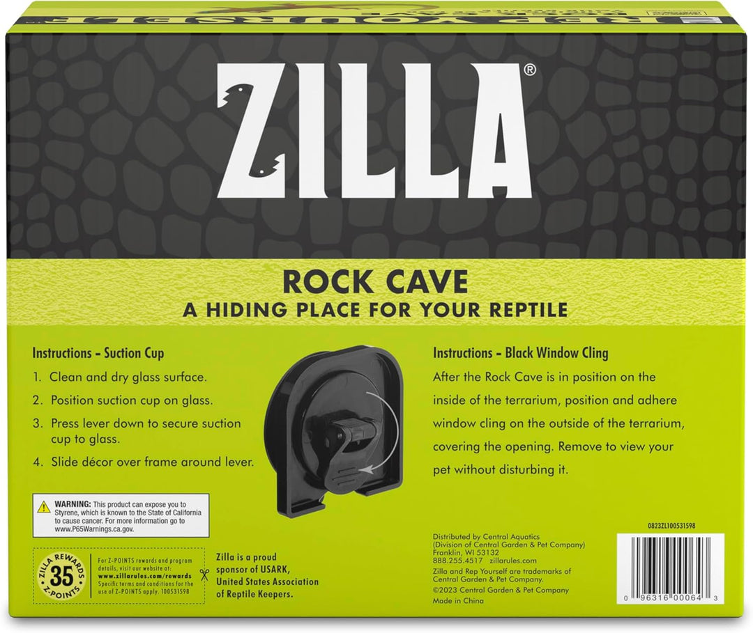 Zilla Vertikale Dekoration Felshöhle, 22,2 x 14,9 x 18,4 cm, Grau Vertikales Höhlenversteck, Vertika
