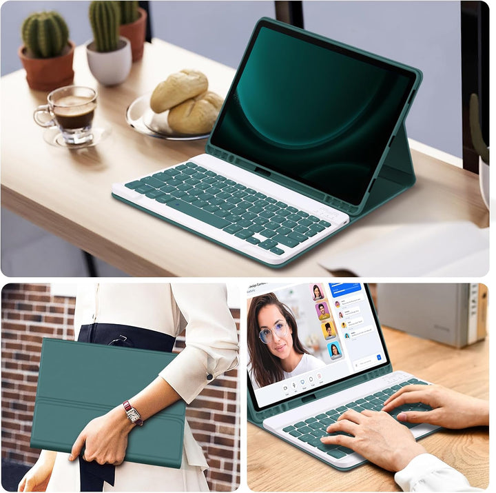 Bettdow für Samsung Galaxy Tab S10 Lite/S10 FE 10.9" 2025 Tastatur Hülle, Deutsch QWERTZ Layout Abne