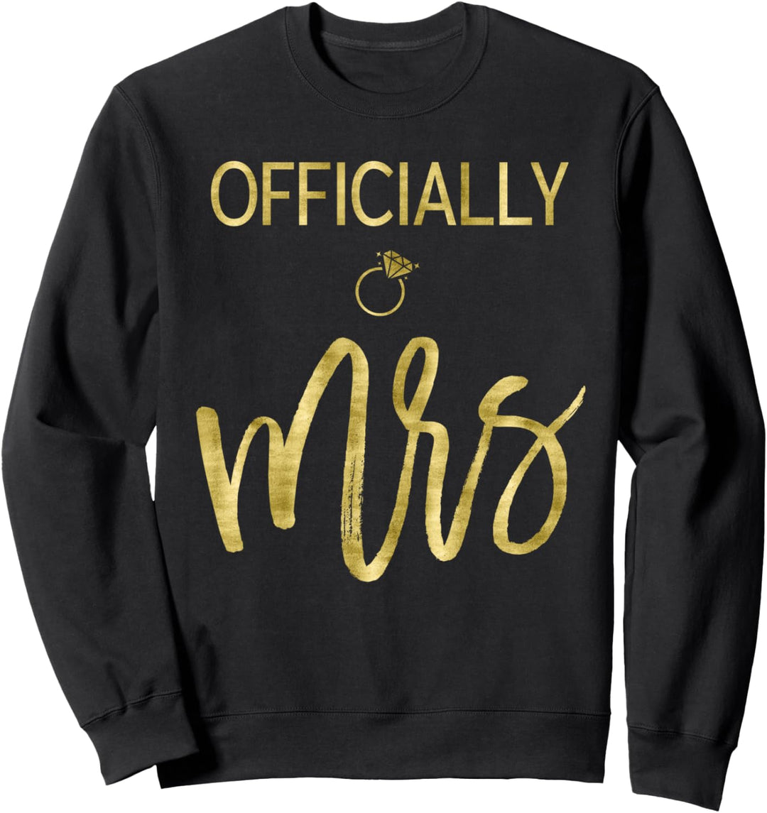 Dark Yellow Ring Graphics Officially Mrs Sweatshirt