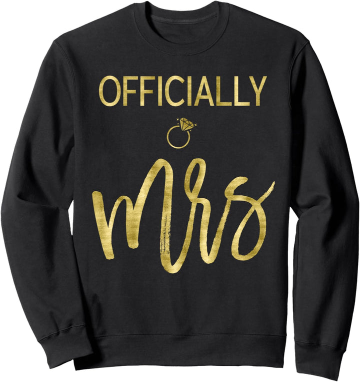 Dark Yellow Ring Graphics Officially Mrs Sweatshirt