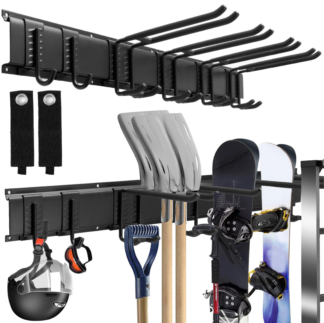 Sinoer Garage Tool Management Wall Rack, Garage Wall Management Storage Rack mit 6 verstellbaren Met