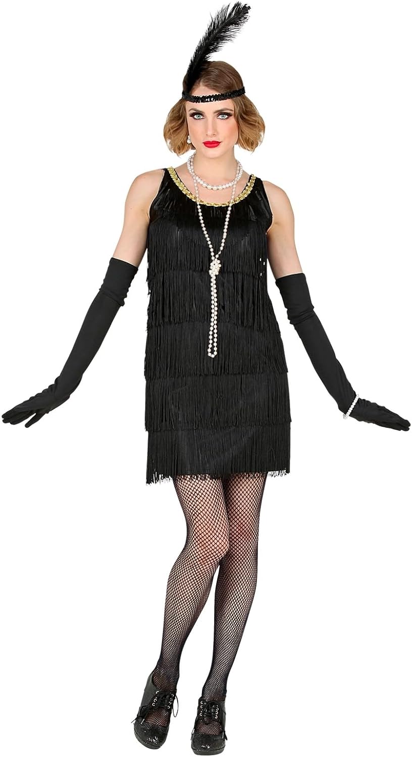 W WIDMANN MILANO Party Fashion - Kostüm 20er Jahre Charleston Flapper, Fransenkleid, Faschingskostüm