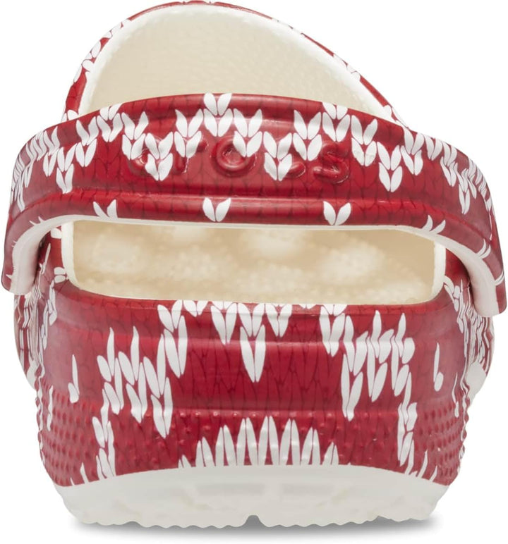 Crocs Unisex Classic Retro Resort Clog 34/36 EU Holiday Sweater Print, 34/36 EU Holiday Sweater Prin